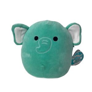 NWT Kellytoy 8" Diego‎ Elephant Jungle Squishmallow Green Soft Plush Toy Ears